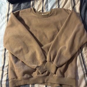 Urban Planet Tan Oversized Crewneck Sweater